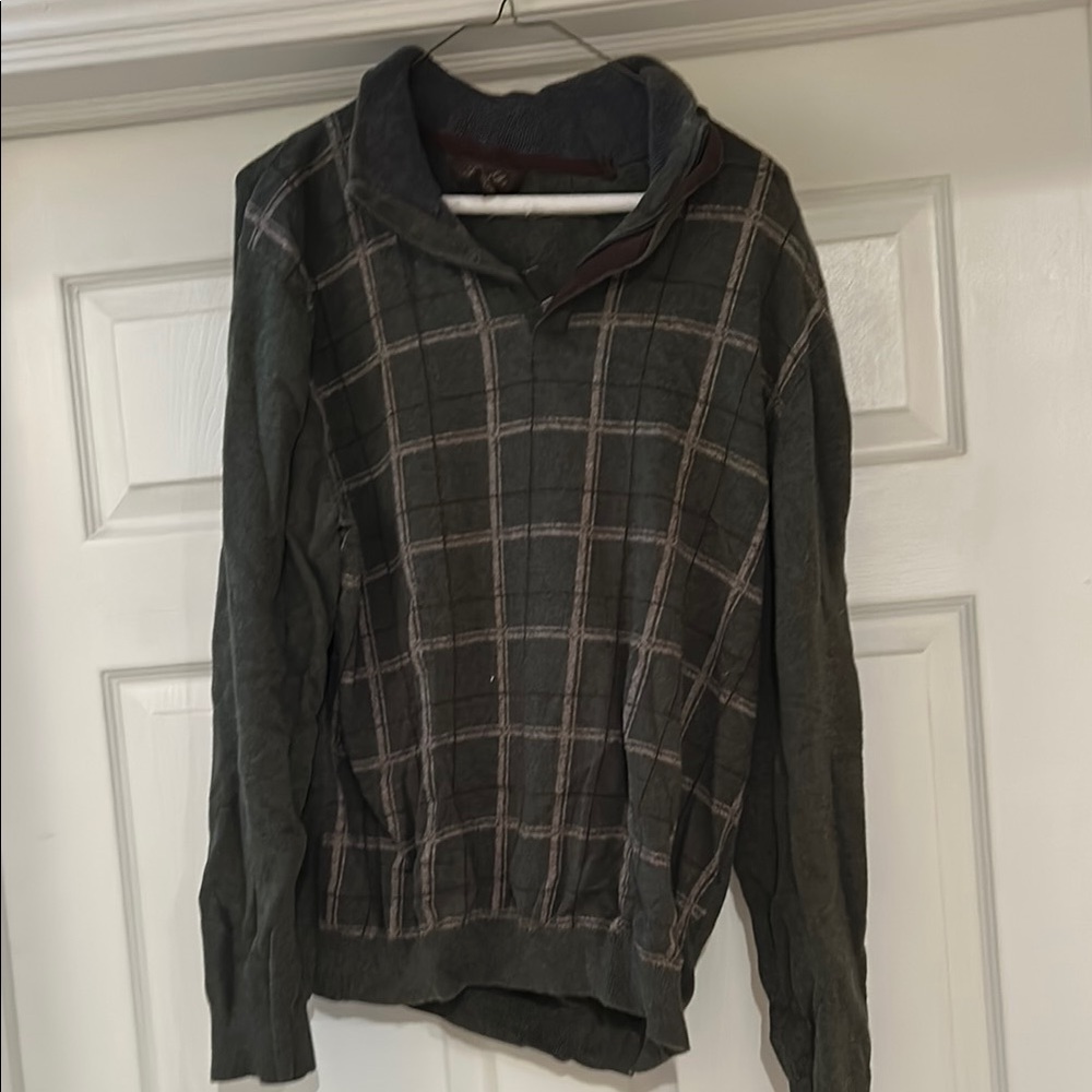 Plaid Long Sleeve Sweater